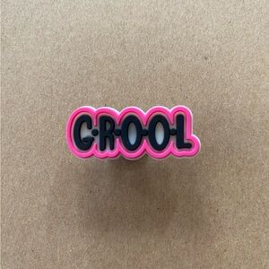 🐊6/$12🐊 Pink and Black 'Grool' Mean Girls Shoe Charm, Croc Charm